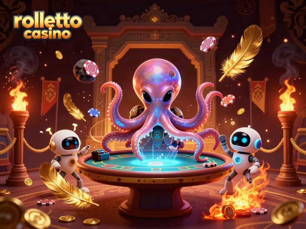 rolletto casino engages players at a cosmic poker showdown with vibrant alien themes.