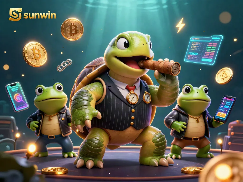 Experience exciting gameplay at sunwin with a vibrant 3D casino scene showcasing unique characters and elements.